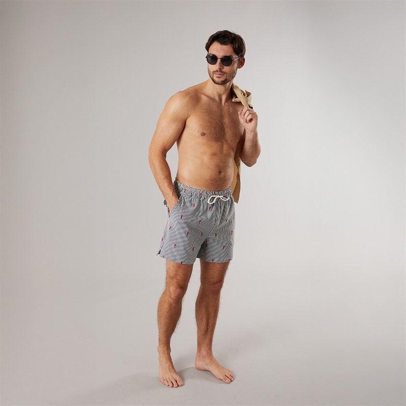 Crew Clothing Mens Lobster Print Swim Shorts Sodalite Blue/Crimson Sodalite Blue / Crimson - Image 4