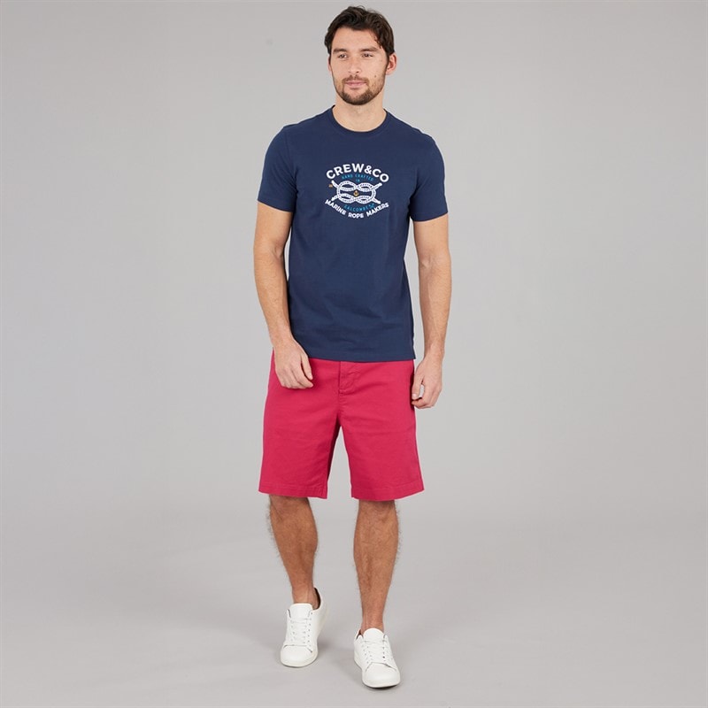 Crew Clothing Mens Rope Graphic T-Shirt Heritage Navy - Image 4