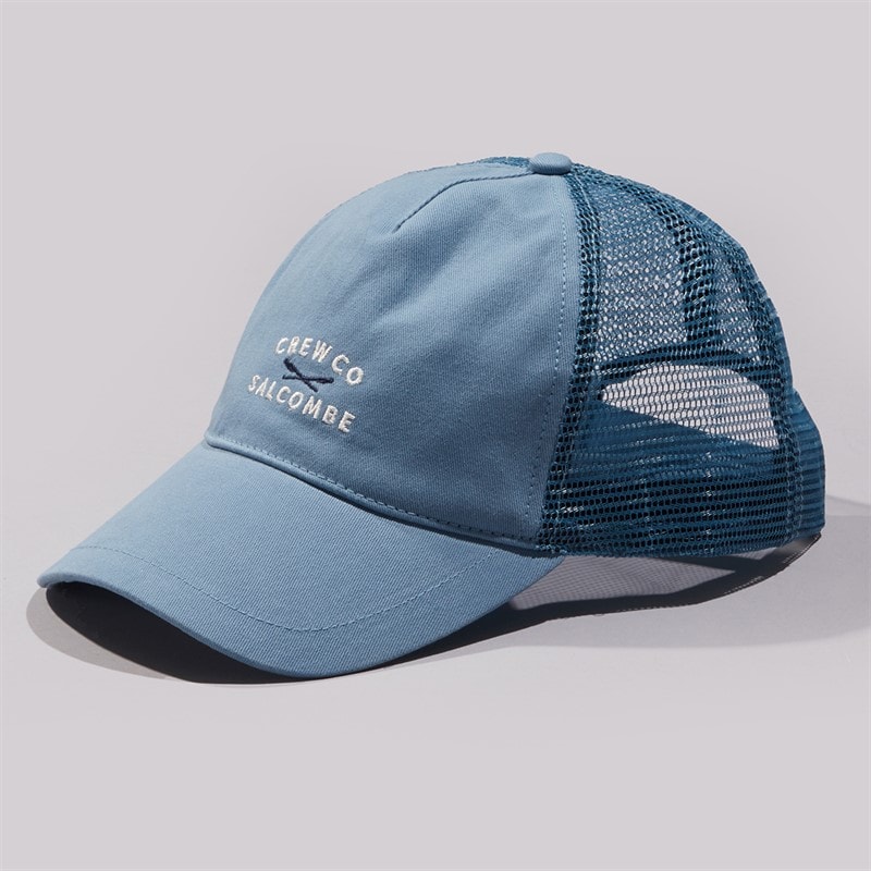 Crew Clothing Mens Mesh Back Trucker Cap Provincial Blue - Image 1