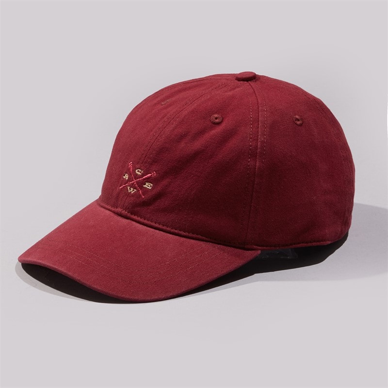 Crew Clothing Mens Vintage Cap Heritage Burgundy - Image 1