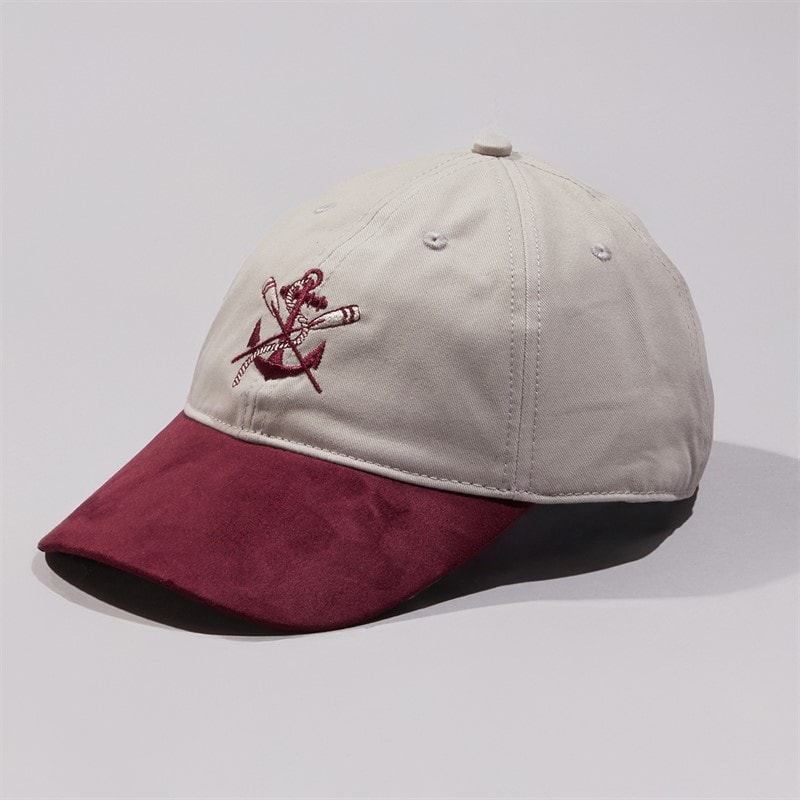 Crew Clothing Mens Microsuede Anchor Cap Cordovan