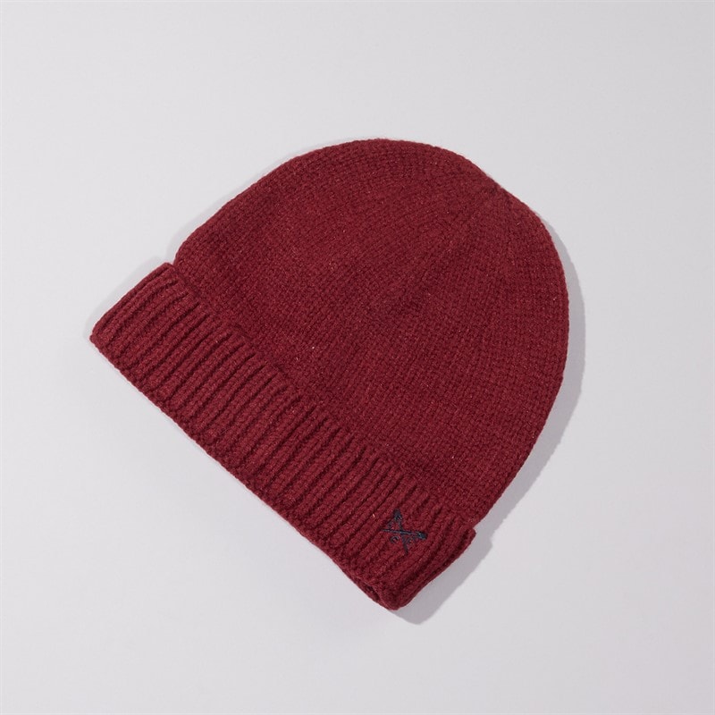 Crew Clothing Mens Beanie Rumbared Rumba Red - Image 1