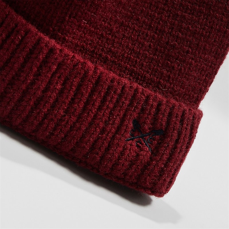 Crew Clothing Mens Beanie Rumbared Rumba Red - Image 3