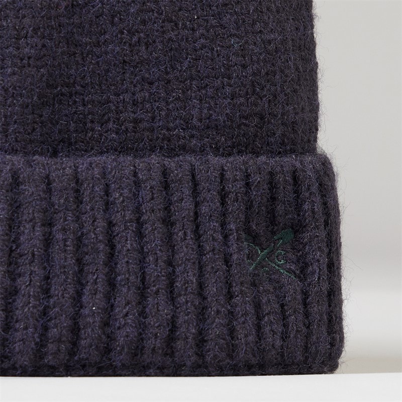 Crew Clothing Mens Beanie Charcoal Marl - Image 2