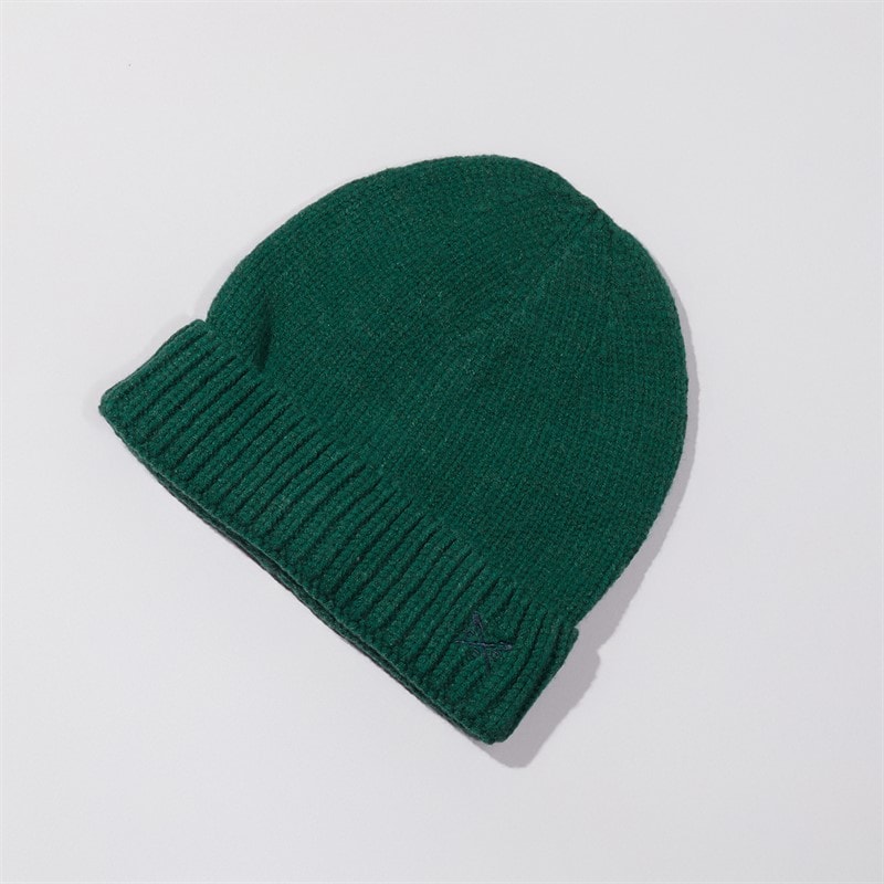 Crew Clothing Mens Beanie Hat Bottle Green - Image 1