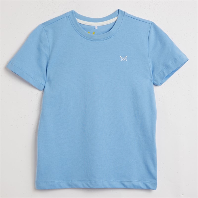 Crew Clothing Boys Three Pack T-Shirts Grey Marl/Littleboy Blue/Provinical Blue - Image 3