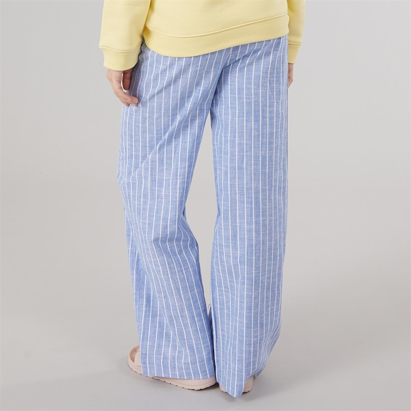 Crew Clothing Girls Stripped Woven Trousers Ultra Marine/Bright White - Image 2