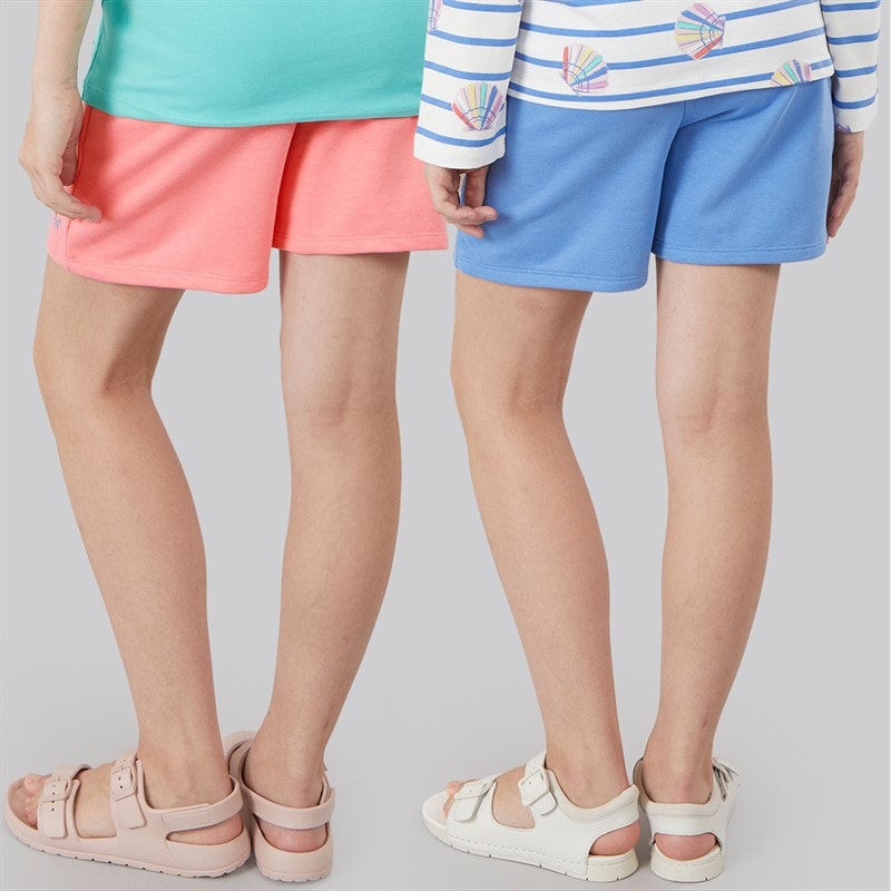 Crew Clothing Girls Two Pack Shorts Peony/Ultra Marine Peony / Ultra Marine - Image 2