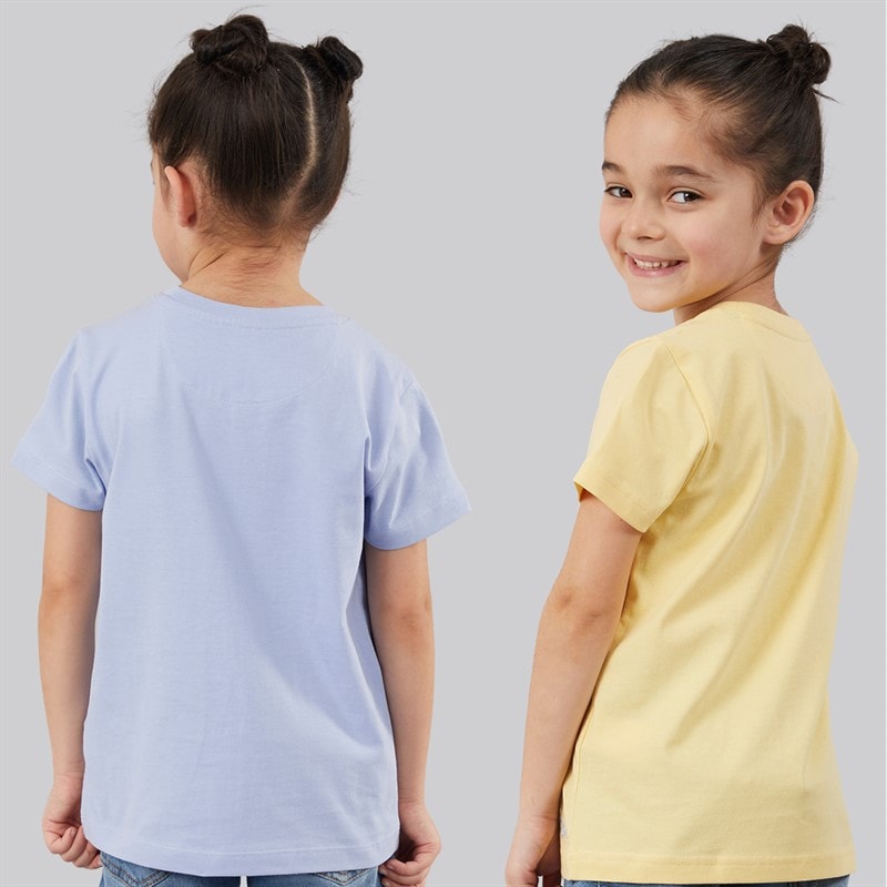 Crew Clothing Girls Two Pack T-Shirts Blue Heron/Mellow Yellow Blue Heron + Mellow Yellow - Image 2