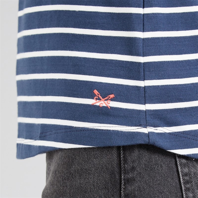 Crew Clothing Womens Breton Long Sleeve Stripe Top Navy/White - Image 3