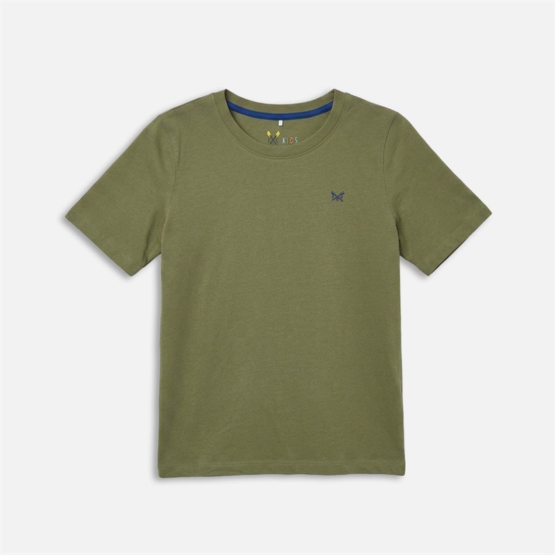 Crew Clothing Boys Classic Crew Three Pack T-Shirts Greenblue - Image 3