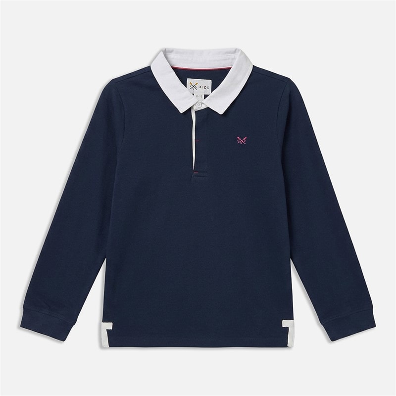 Crew Clothing Boys Two Pack Long Sleeve Rugby Tops Greenblue - Image 3