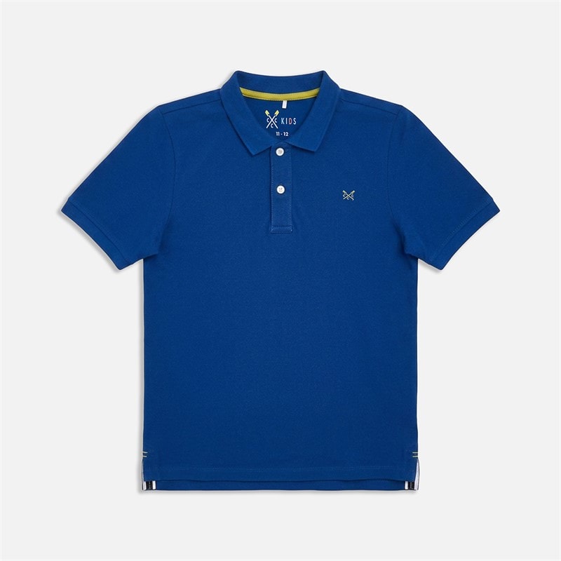 Crew Clothing Boys Two Pack Classic Polo Shirts Bluemoss - Image 3