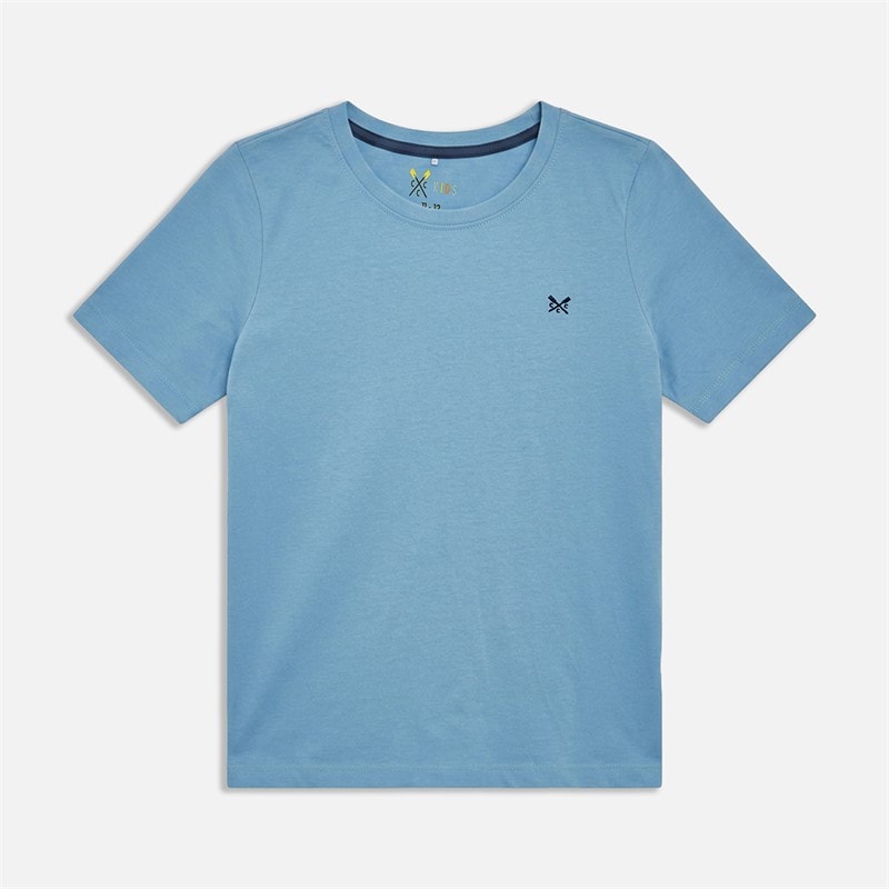 Crew Clothing Boys Classic Crew Three Pack T-Shirts Greyblues - Image 2