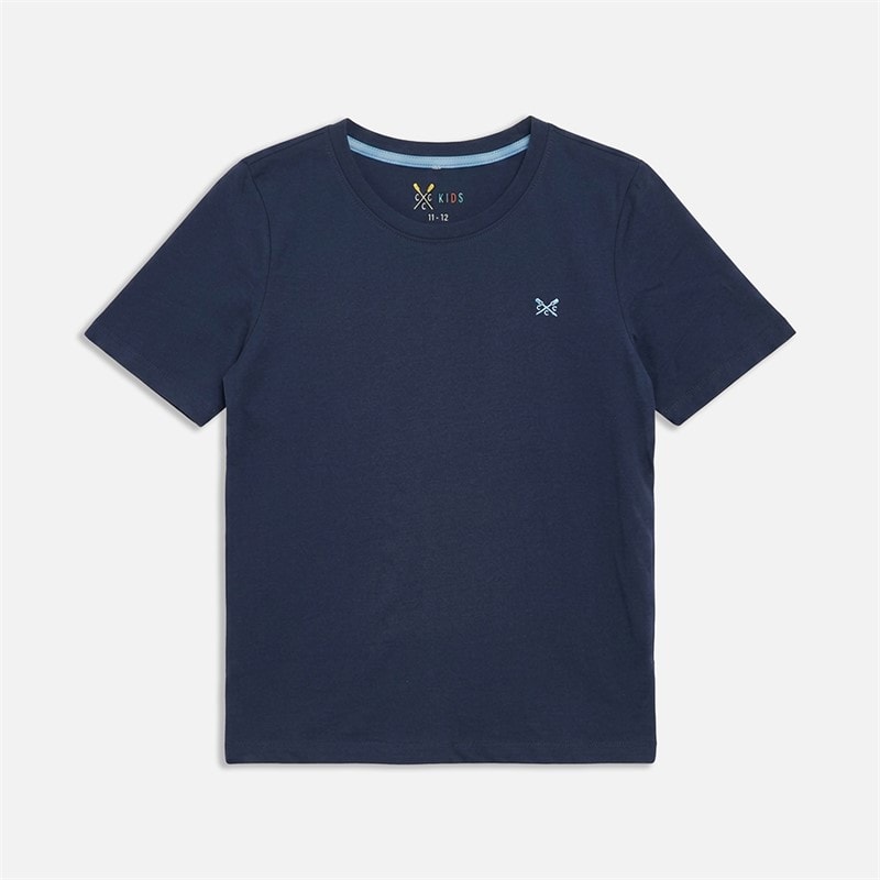 Crew Clothing Boys Classic Crew Three Pack T-Shirts Greyblues - Image 3