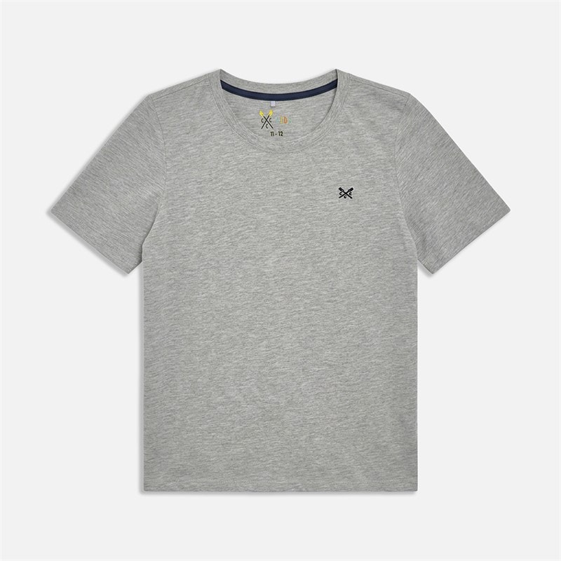 Crew Clothing Boys Classic Crew Three Pack T-Shirts Greyblues - Image 4