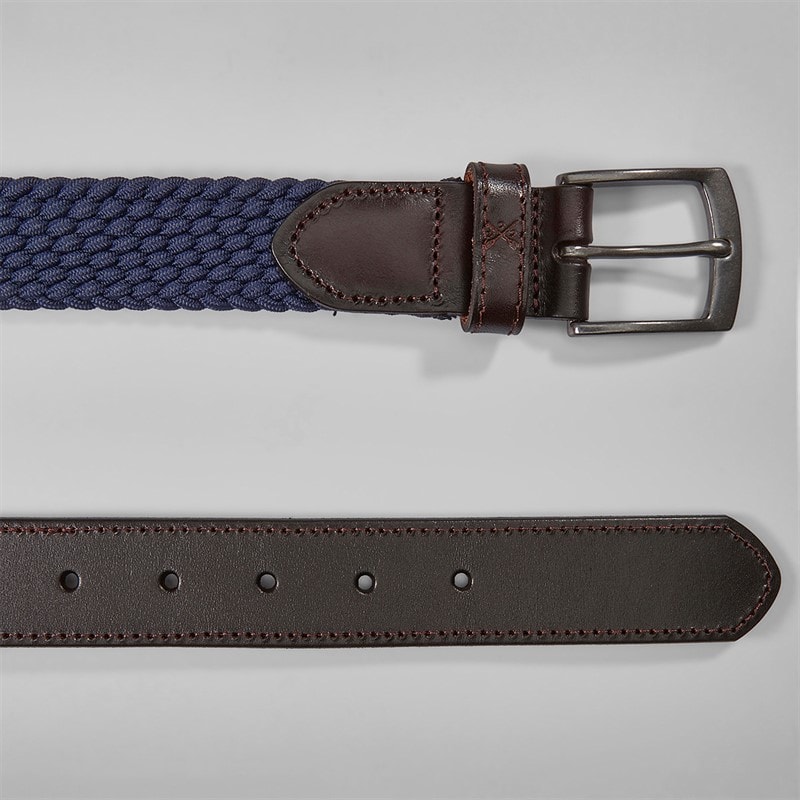 Crew Clothing Mens Woven Belt Navy - Image 2