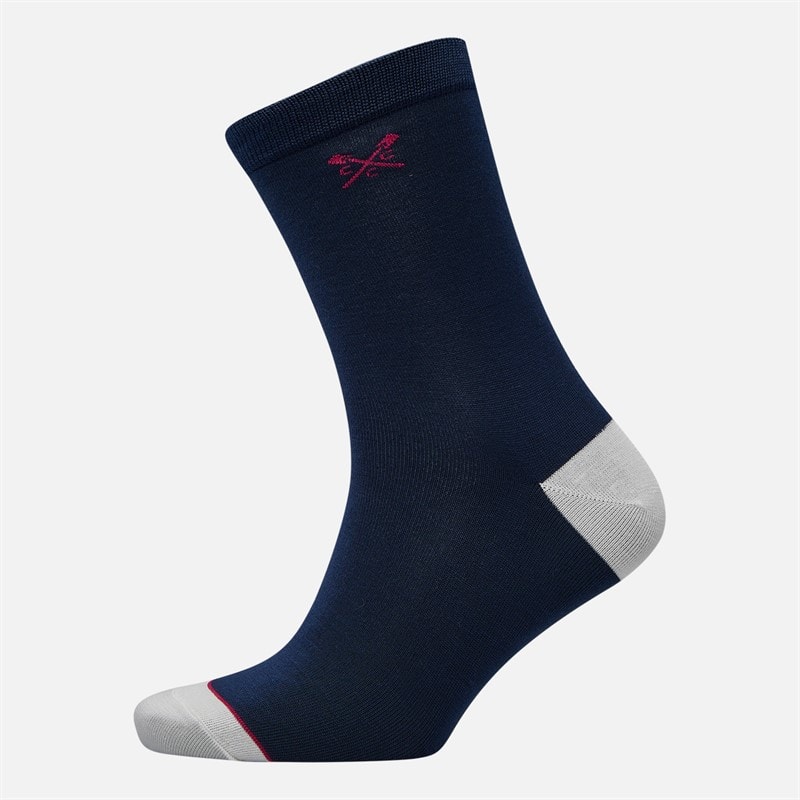 Crew Clothing Womens Three Pack Lobster Socks Navy/Red/Cream Nvyredcrm - Image 5