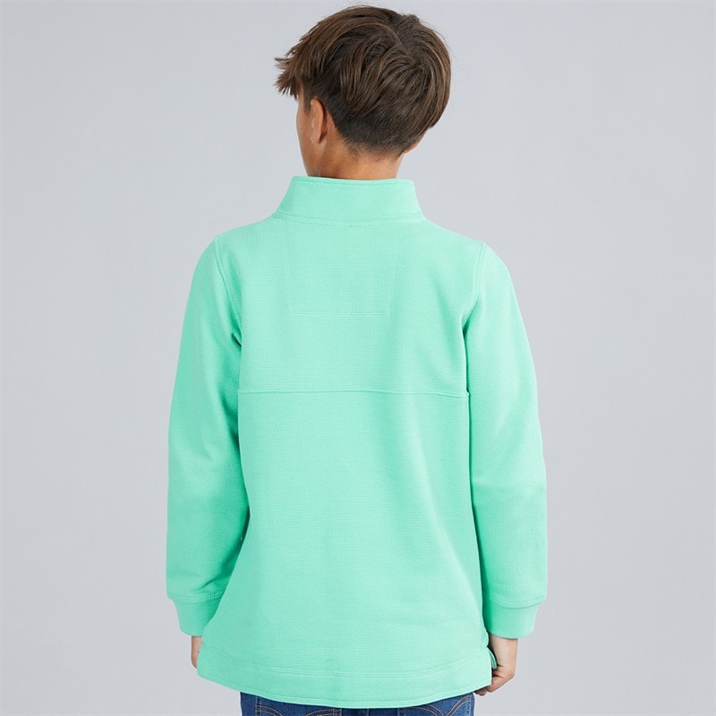 Crew Clothing Boys Padstow Sweatshirt Turquoise - Image 2