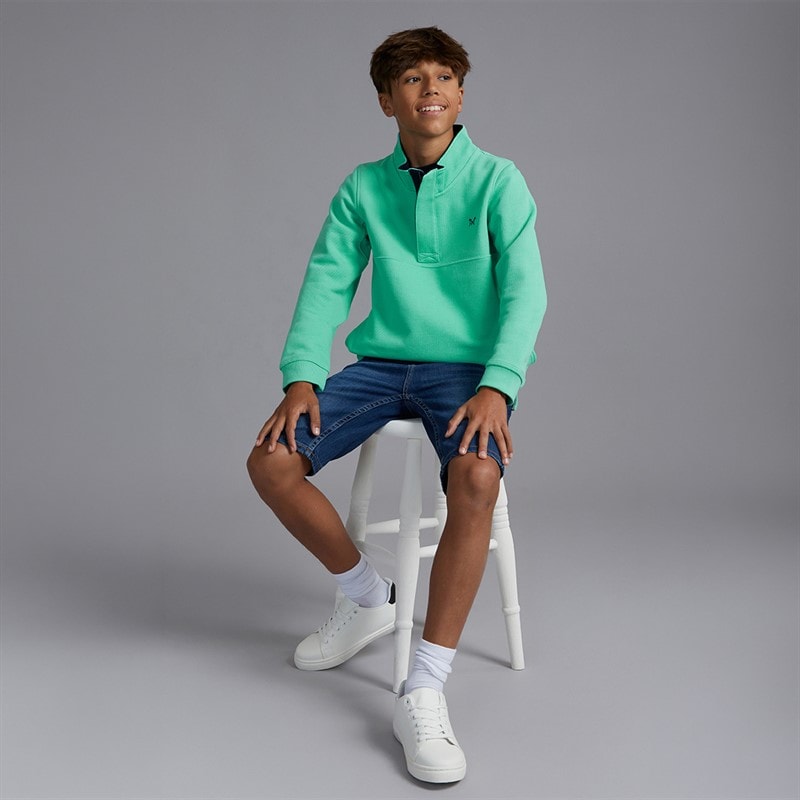 Crew Clothing Boys Padstow Sweatshirt Turquoise - Image 4