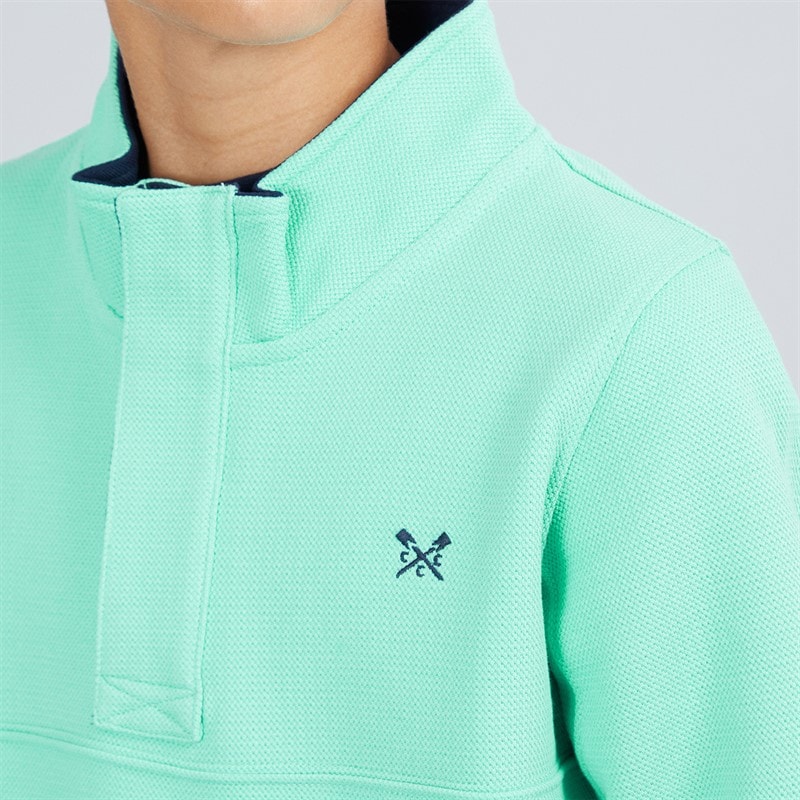 Crew Clothing Boys Padstow Sweatshirt Turquoise - Image 5