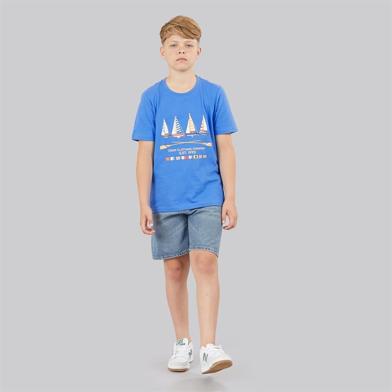 Crew Clothing Boys T-Shirt Cobalt - Image 3