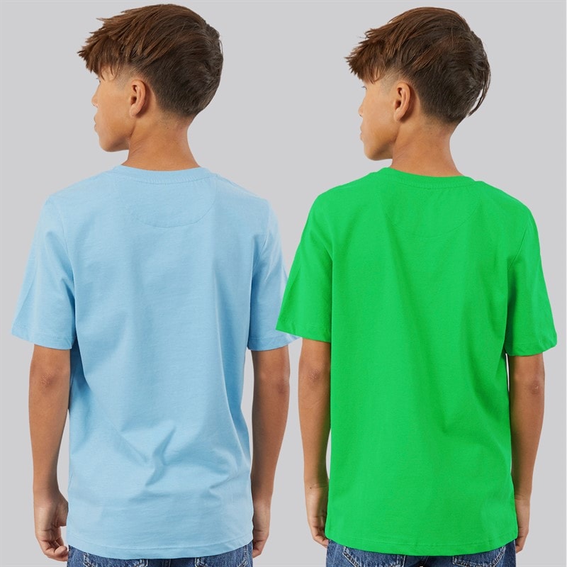 Crew Clothing Boys Two Pack T-Shirts Green/Blue Greenblue - Image 2
