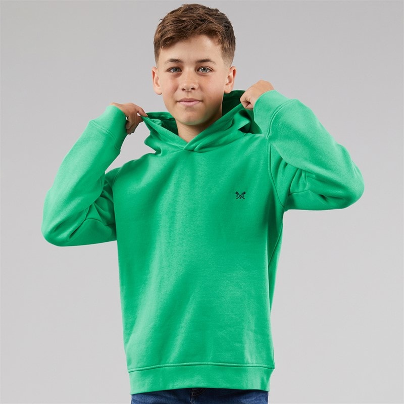 Crew Clothing Boys Cross Oars Hoodie Bright Green Brightgreen - Image 3