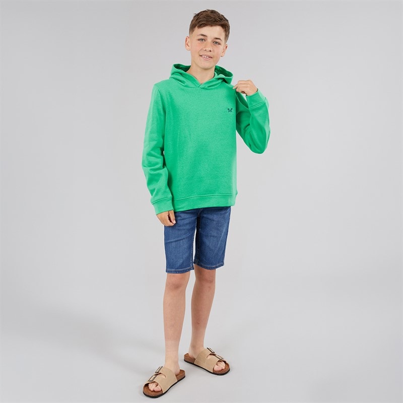 Crew Clothing Boys Cross Oars Hoodie Bright Green Brightgreen - Image 4