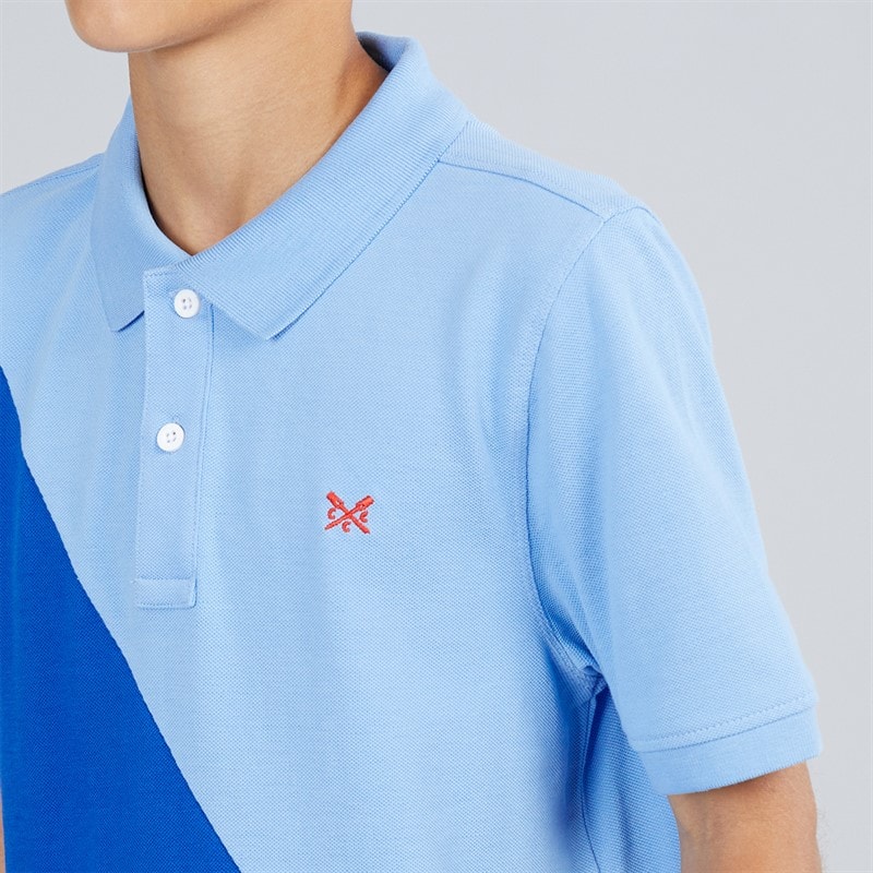 Crew Clothing Boys Polo Shirt Blue Multi Bluemulti - Image 3