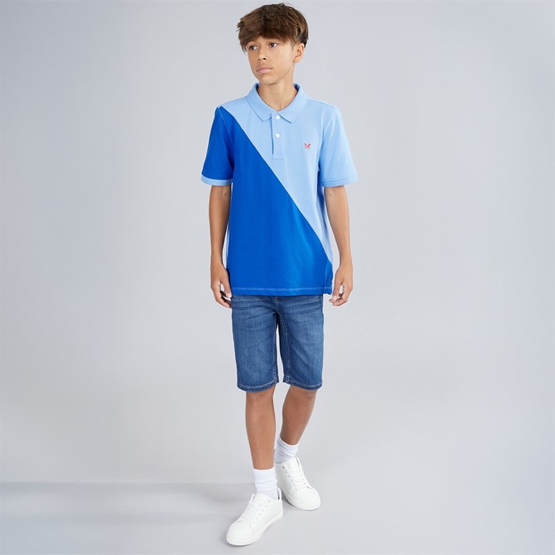 Crew Clothing Boys Polo Shirt Blue Multi Bluemulti - Image 4