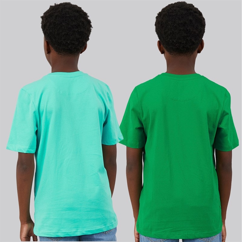 Crew Clothing Boys Two Pack T-Shirts Aqugrn - Image 2
