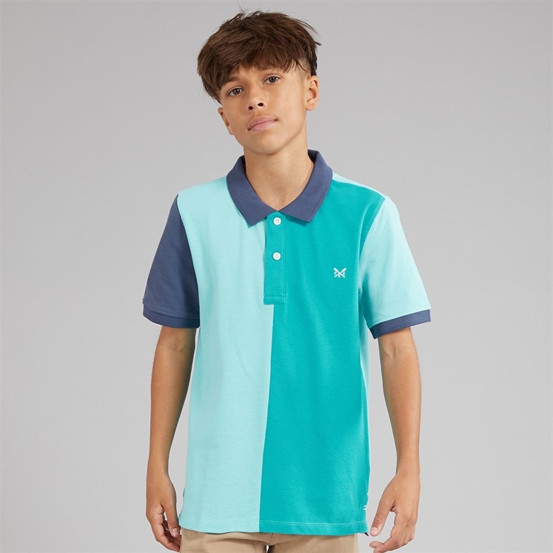 Crew Clothing Boys Polo Shirt Turq - Image 1