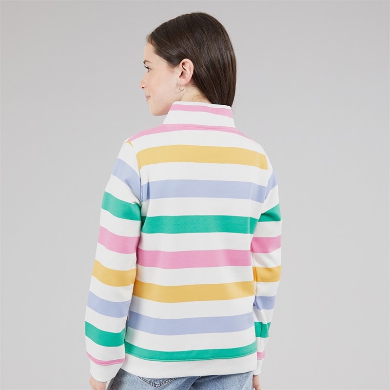 Crew Clothing Girls Half Zip Sweatshirt Rainbow - Image 2