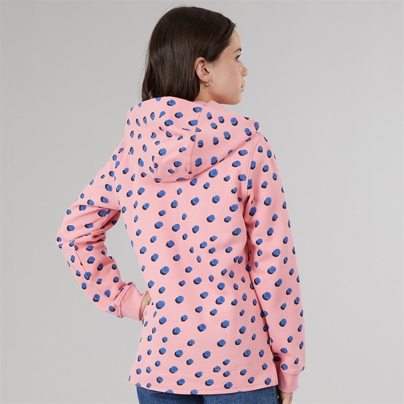 Crew Clothing Girls Padstow Half Zip Hoodie Pink Multi Pinkmulti - Image 2
