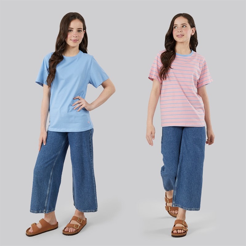 Crew Clothing Girls Two Pack T-Shirts Pink/Multi Pinkmulti - Image 3