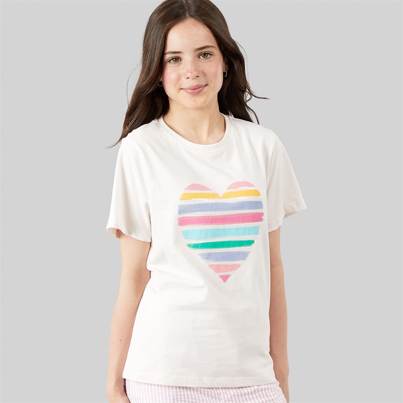 Crew Clothing Girls T-Shirt Light Pink Lightpink