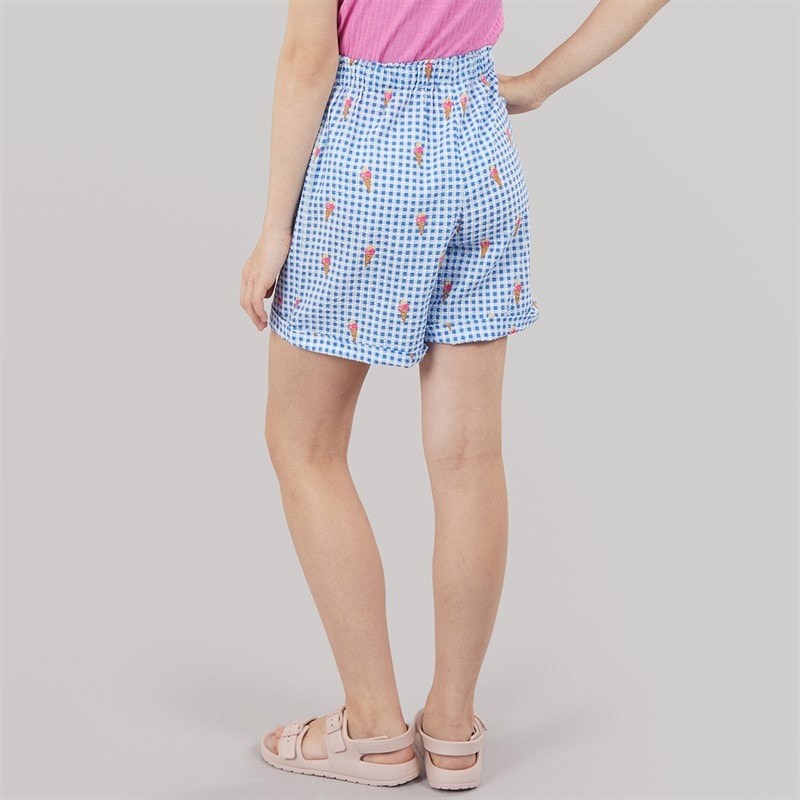Crew Clothing Girls Paperbag Shorts Blue - Image 2