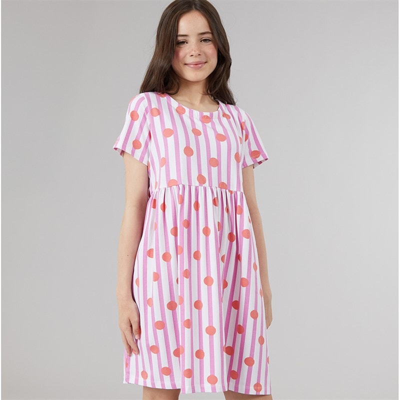 Crew Clothing Girls Everday Dress Coral