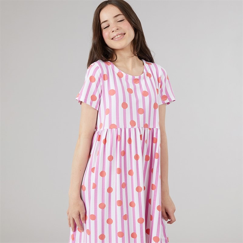 Crew Clothing Girls Everday Dress Coral - Image 3