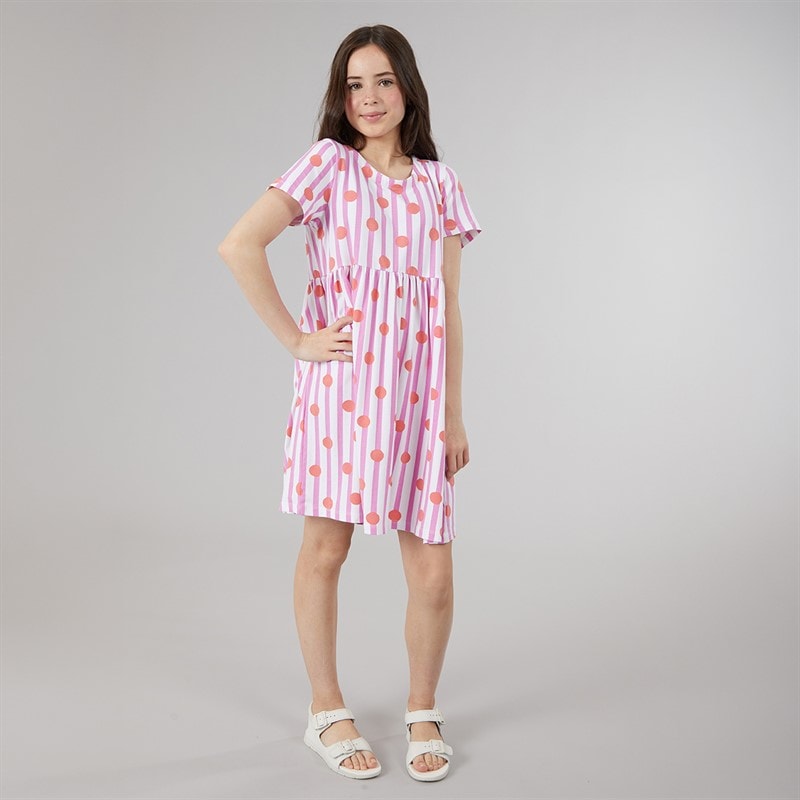 Crew Clothing Girls Everday Dress Coral - Image 4