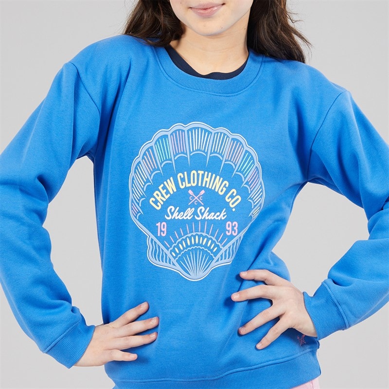 Crew Clothing Girls Sweatshirt Blue - Image 3