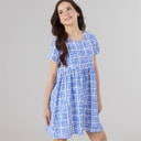 Crew Clothing Girls Everday Dress Blue Multi Bluemulti