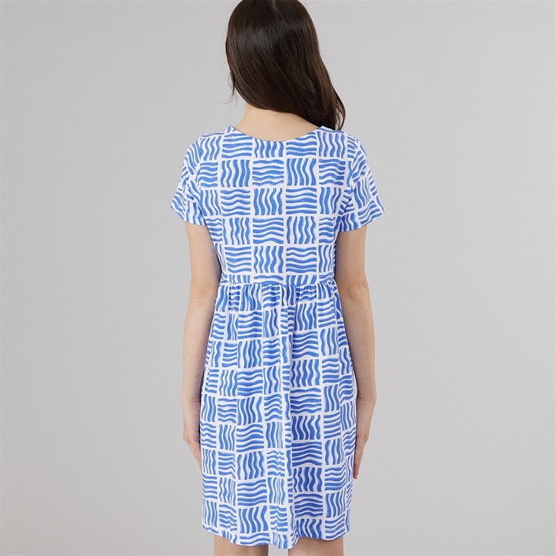 Crew Clothing Girls Everday Dress Blue Multi Bluemulti - Image 2
