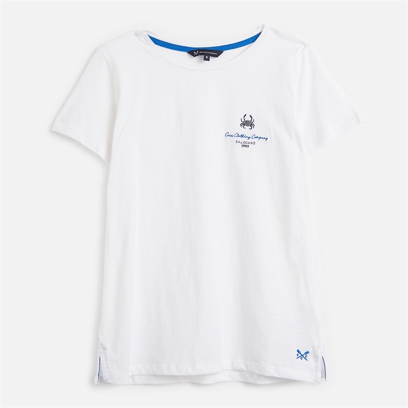 Crew Clothing Womens Crew Crab Graphic T-Shirt Heritage White