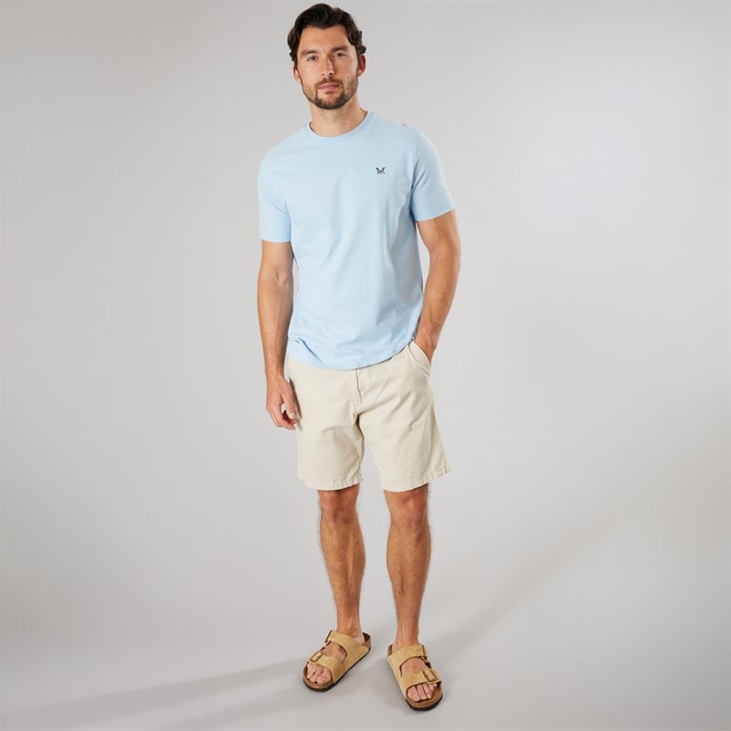 Crew Clothing Mens Round Neck T-Shirt Blue Bell - Image 4