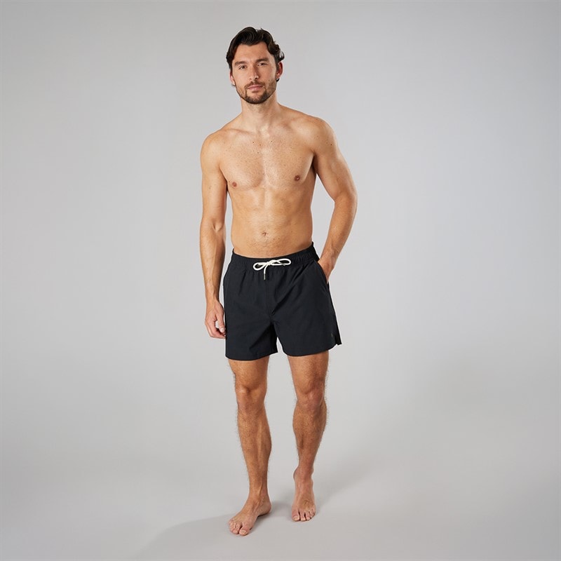 Crew Clothing Mens Plain Swim Shorts Heritage Black - Image 3