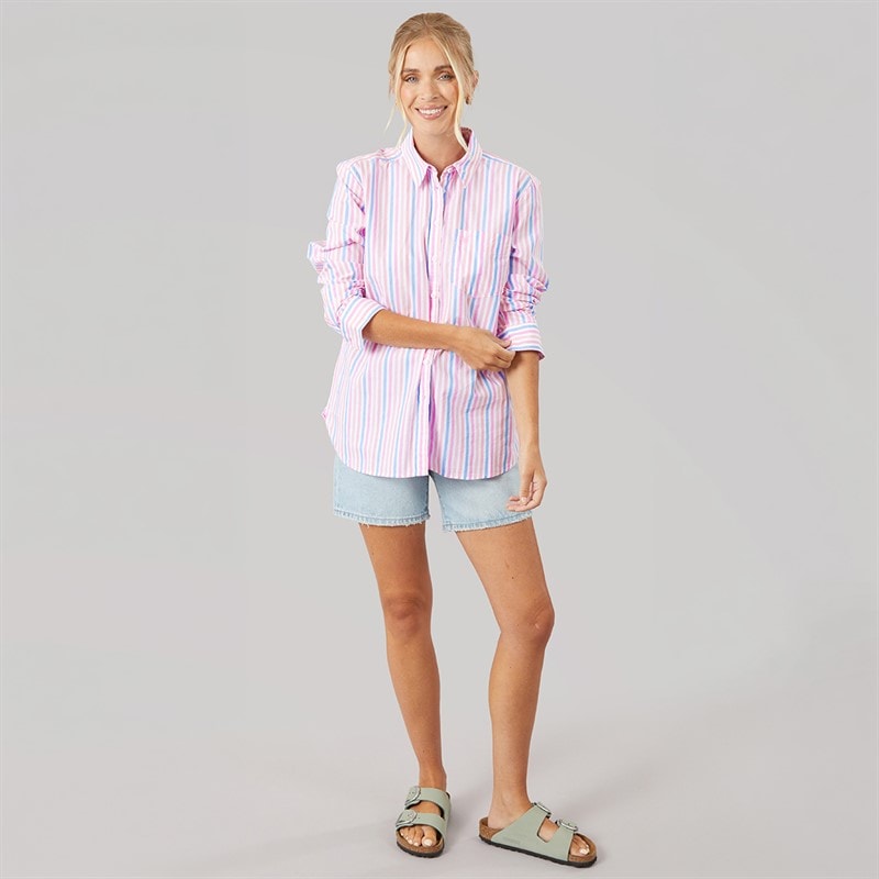 Crew Clothing Womens Poplin Shirt Multi Stripe Mltstripe - Image 4