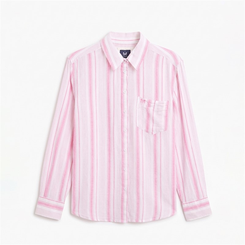 Crew Clothing Womens Novelty Long Sleeve Shirt Azalpink