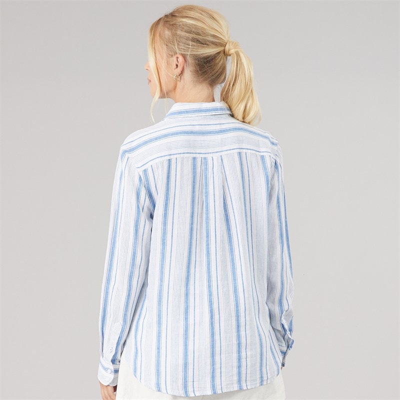 Crew Clothing Womens Novelty Long Sleeve Shirt Strgblue - Image 3